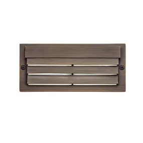 12V 6" LED Louvered Step Light 2700K Centennial Brass