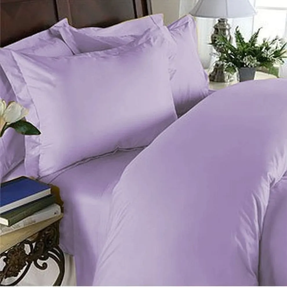 15 Inch Pocket Sheet Set 4Pc Mulberry Sateen Silk Lavender