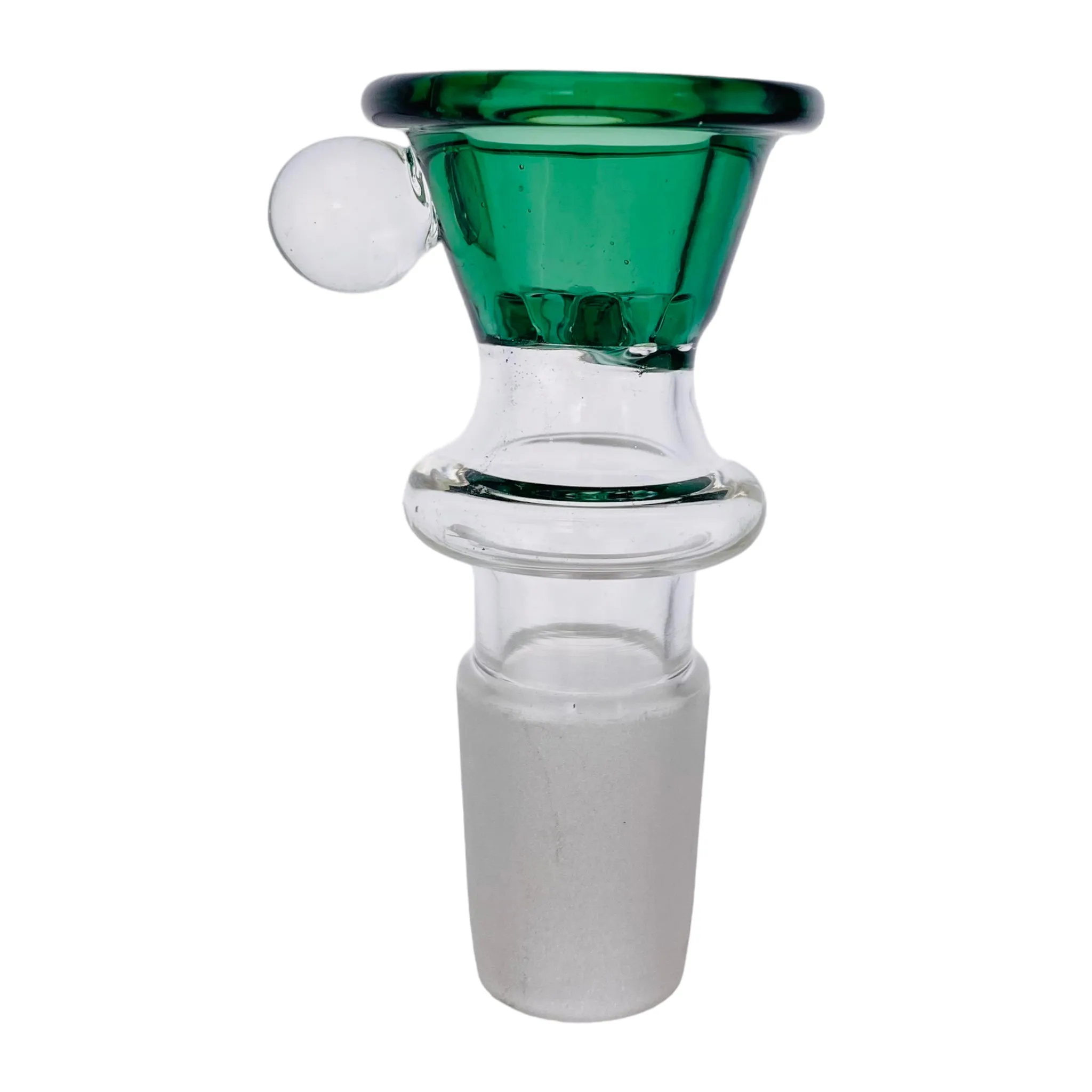 18mm Flower Bowl - Large Martini Funnel Bong Bowl Piece With Built In Screen - Lake Green