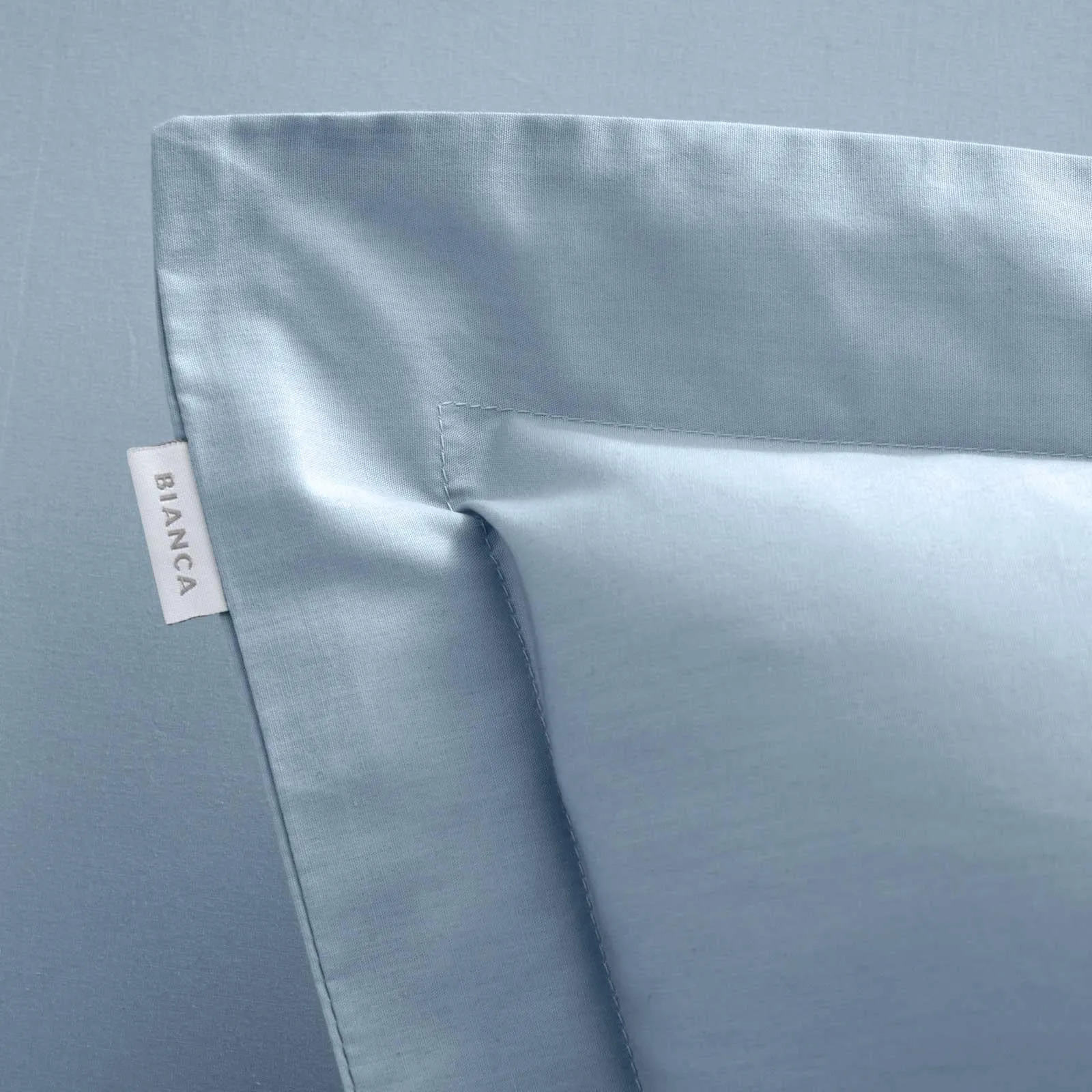 200TC Cotton Percale Oxford Pillowcases Blue