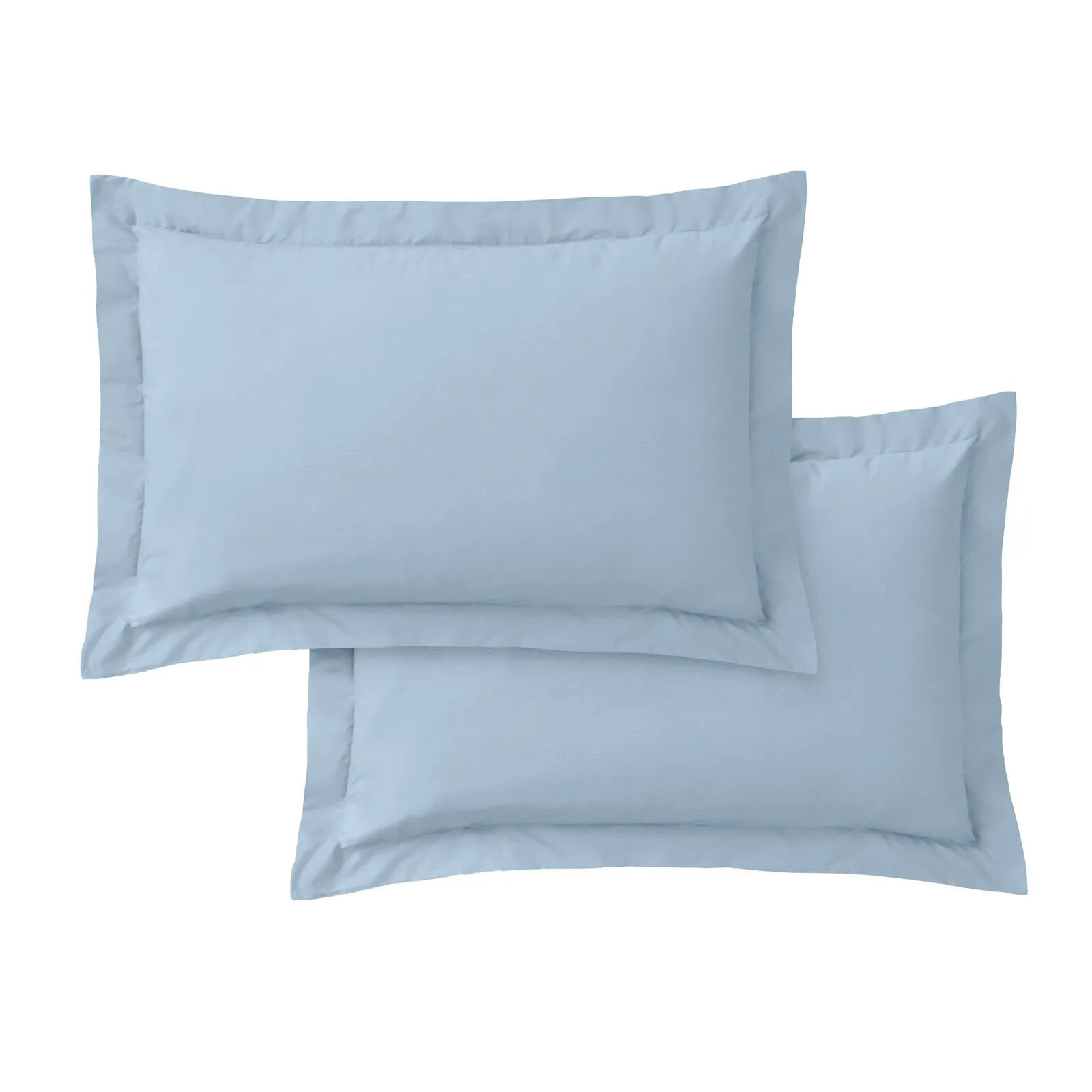 200TC Cotton Percale Oxford Pillowcases Blue