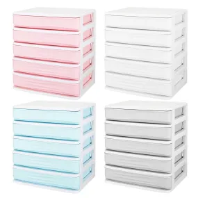 2/3/4/5 Tier Layer Plastic Desktop Organizer Baskets Drawer Jewelry Makeup Case Saving Space Simple Table Storage Box