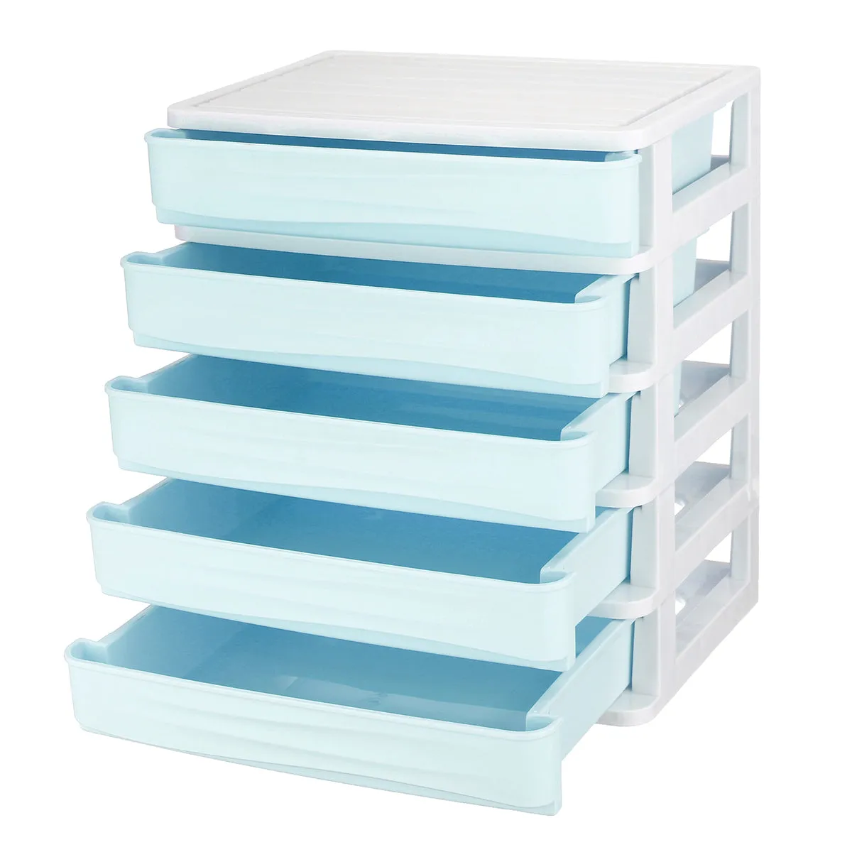 2/3/4/5 Tier Layer Plastic Desktop Organizer Baskets Drawer Jewelry Makeup Case Saving Space Simple Table Storage Box