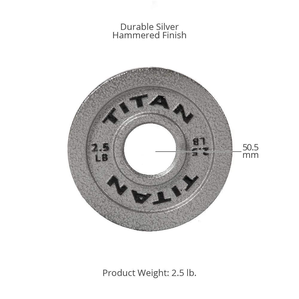 2.5 LB Pair Cast Iron Olympic Plates