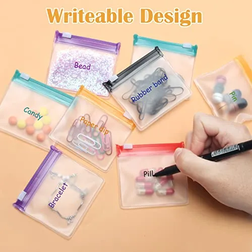 35 Pieces Pill Pouch Bags Zippered, Anglecai Reusable Pill Pouch for Medicine Bags Portable for Pills Bags Self Sealing Travel Pill Packets with Slide Lock Pill Baggies for Pill Storage (35P)