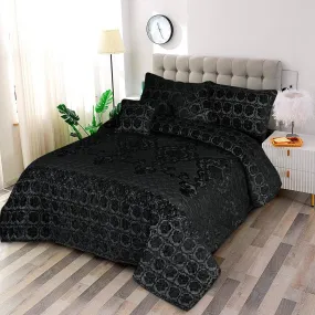 5 Pcs Maxico Black Bed Spread Palachi