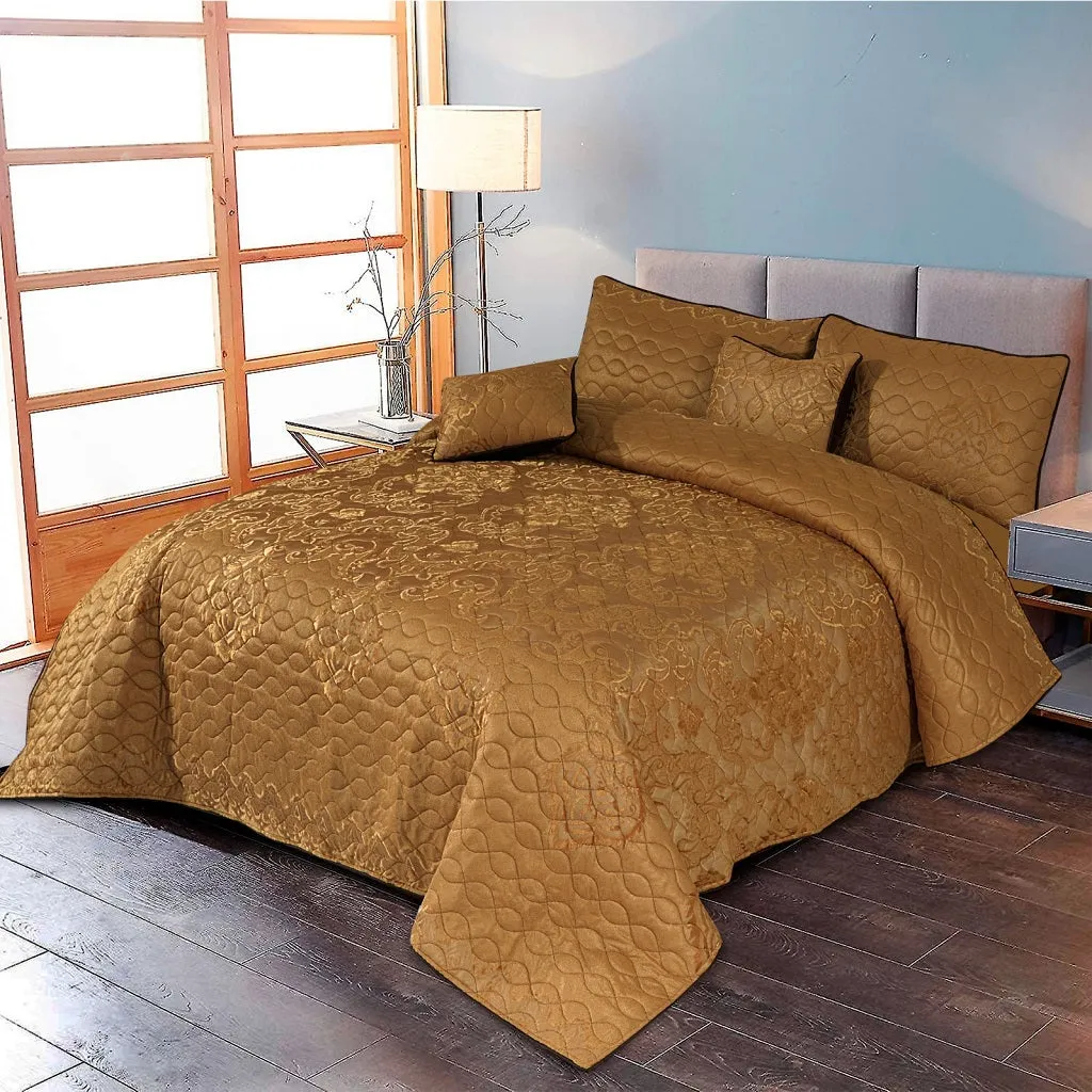 5 Pcs Maxico Brown Bed Spread Palachi