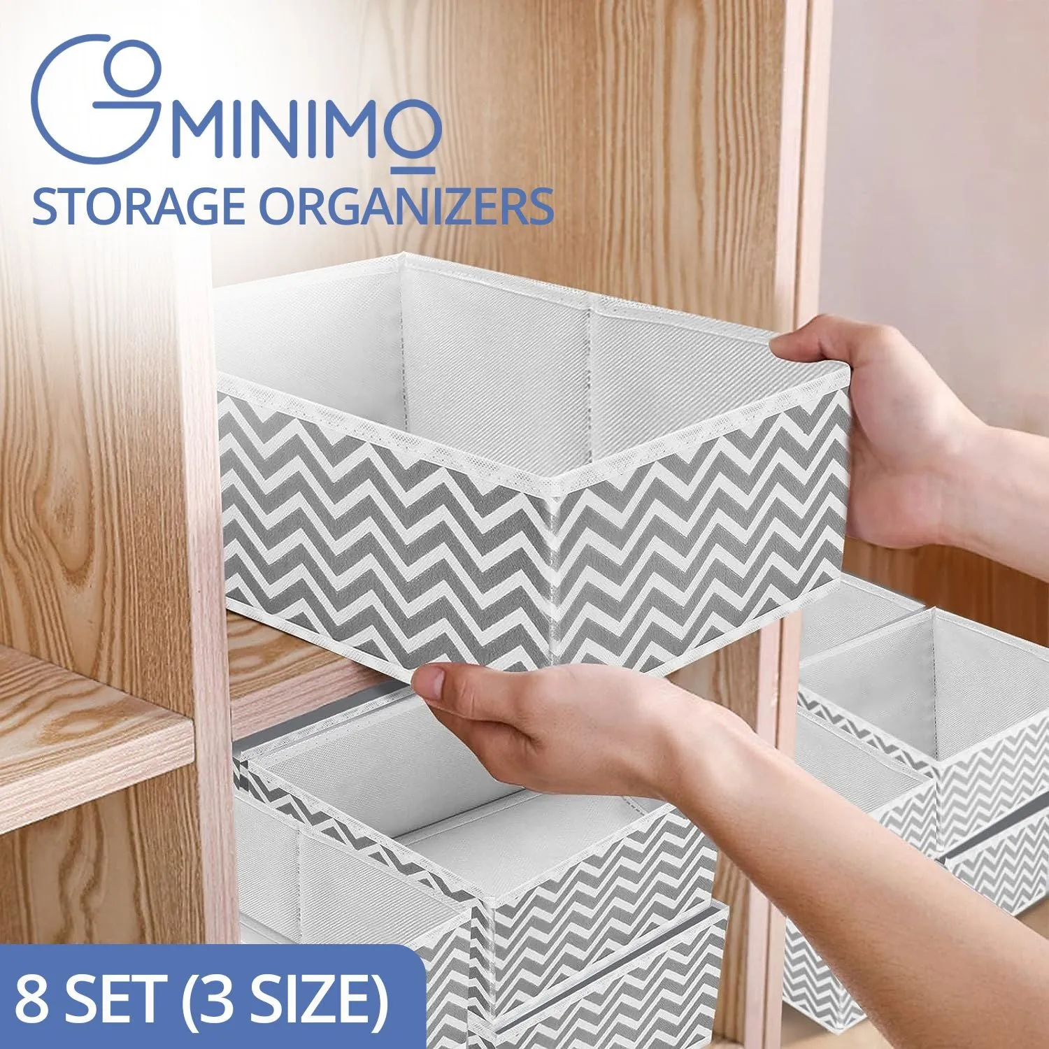 7-Compartment Foldable Clothes Storage Organizers, 8 Set - Gominimo