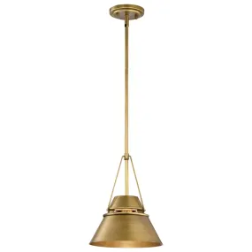 Adina 10 in. Pendant Light Natural Brass Finish