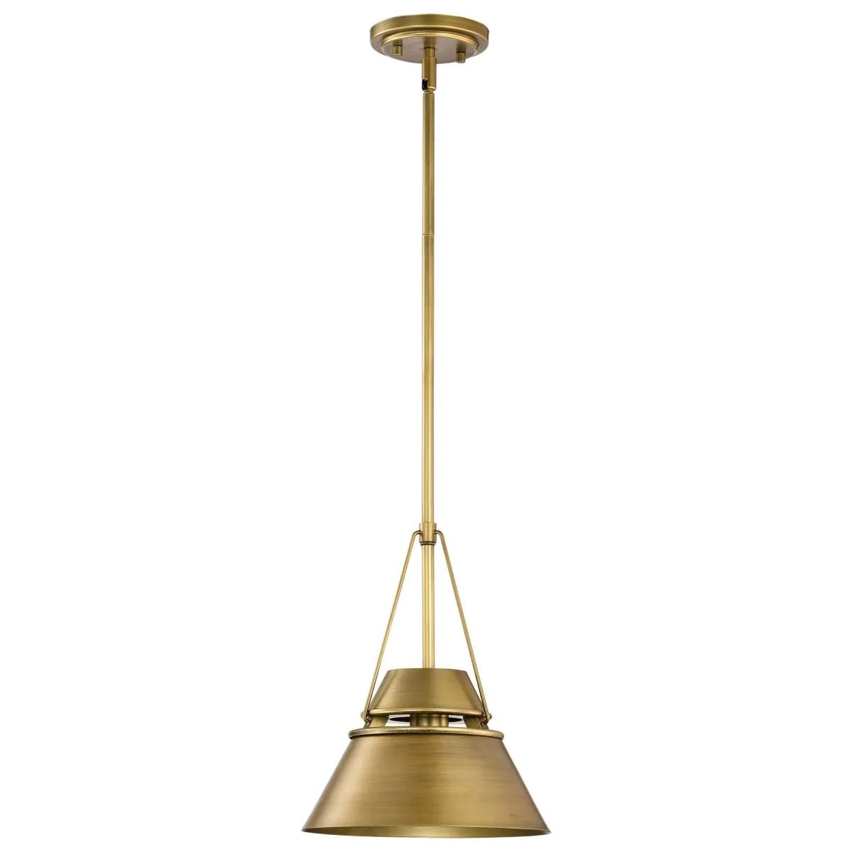 Adina 10 in. Pendant Light Natural Brass Finish