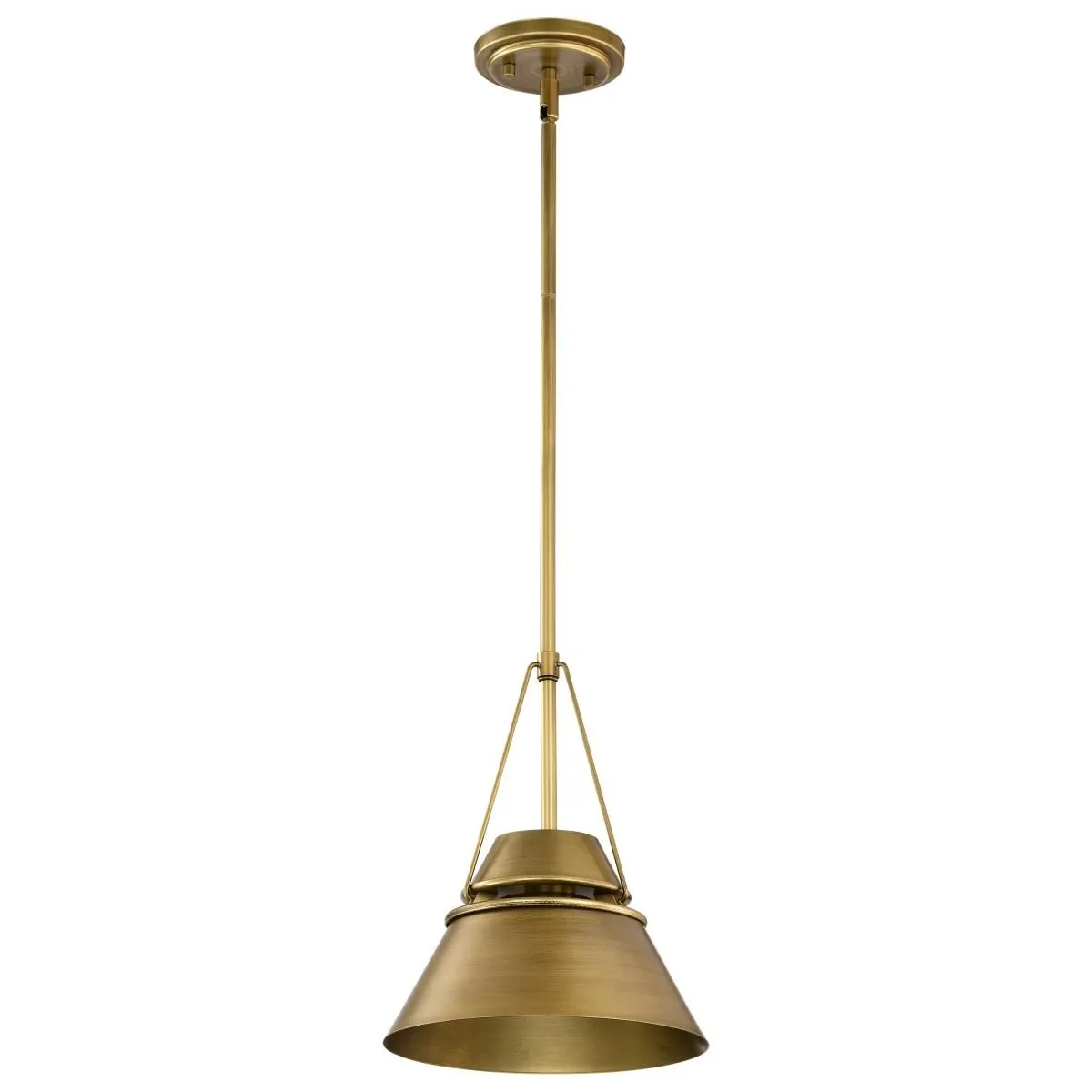 Adina 10 in. Pendant Light Natural Brass Finish