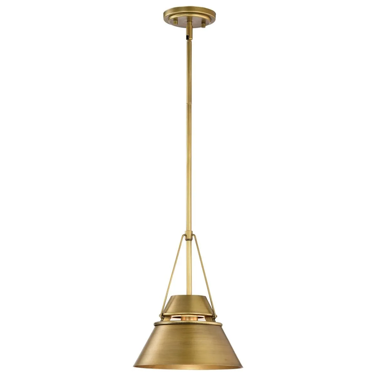 Adina 10 in. Pendant Light Natural Brass Finish