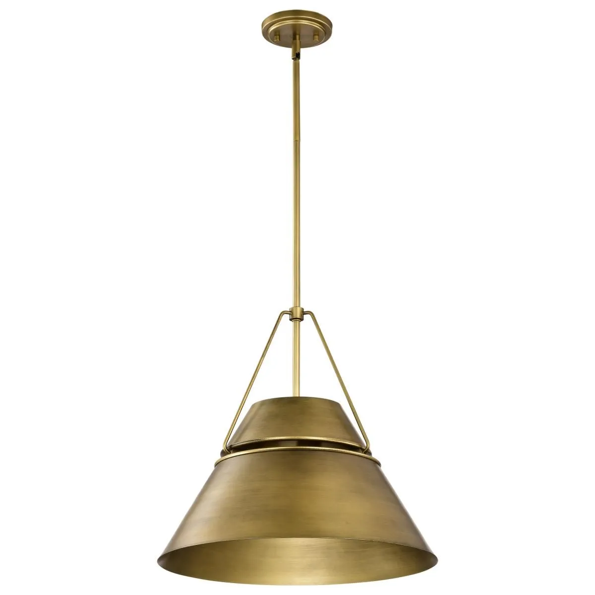 Adina 18 in. 3 lights Pendant Light Natural Brass Finish