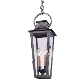 Aged Pewter Parisian Square 20.5" Hanging Lantern