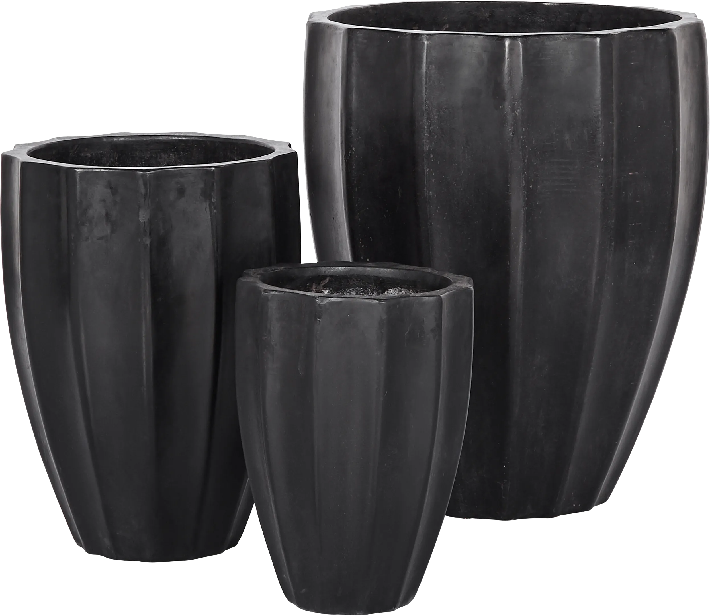 Allia Concrete Black Planter  -  Large