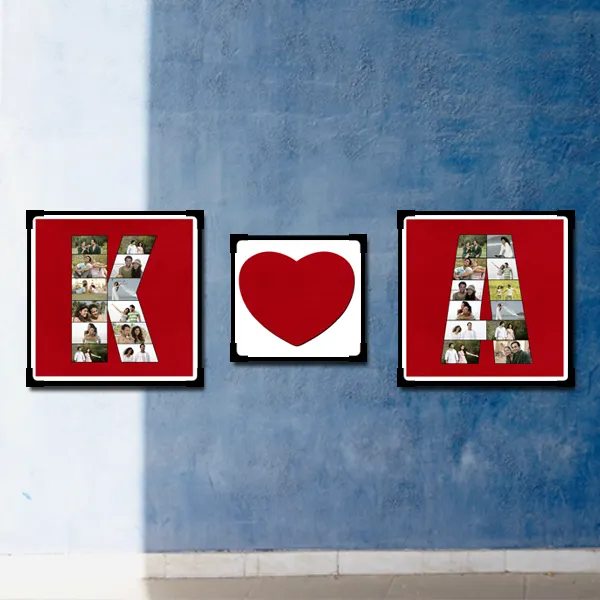 Alphabet Photo Collage with Love