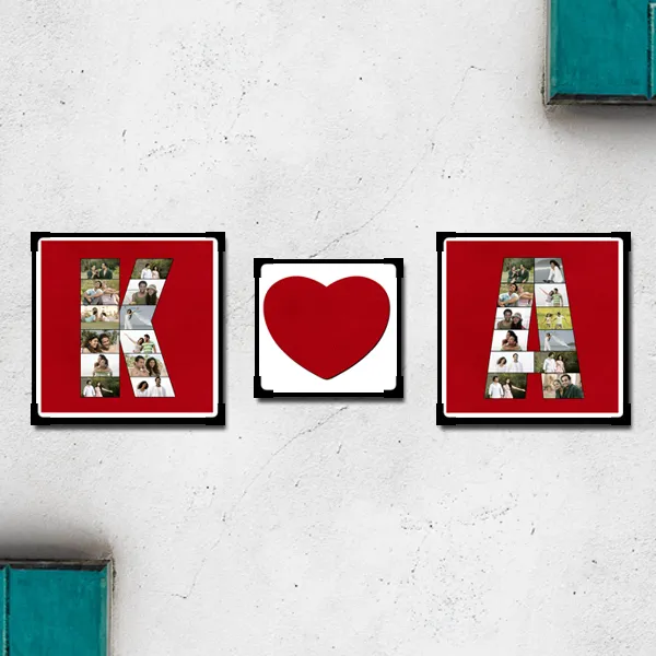 Alphabet Photo Collage with Love