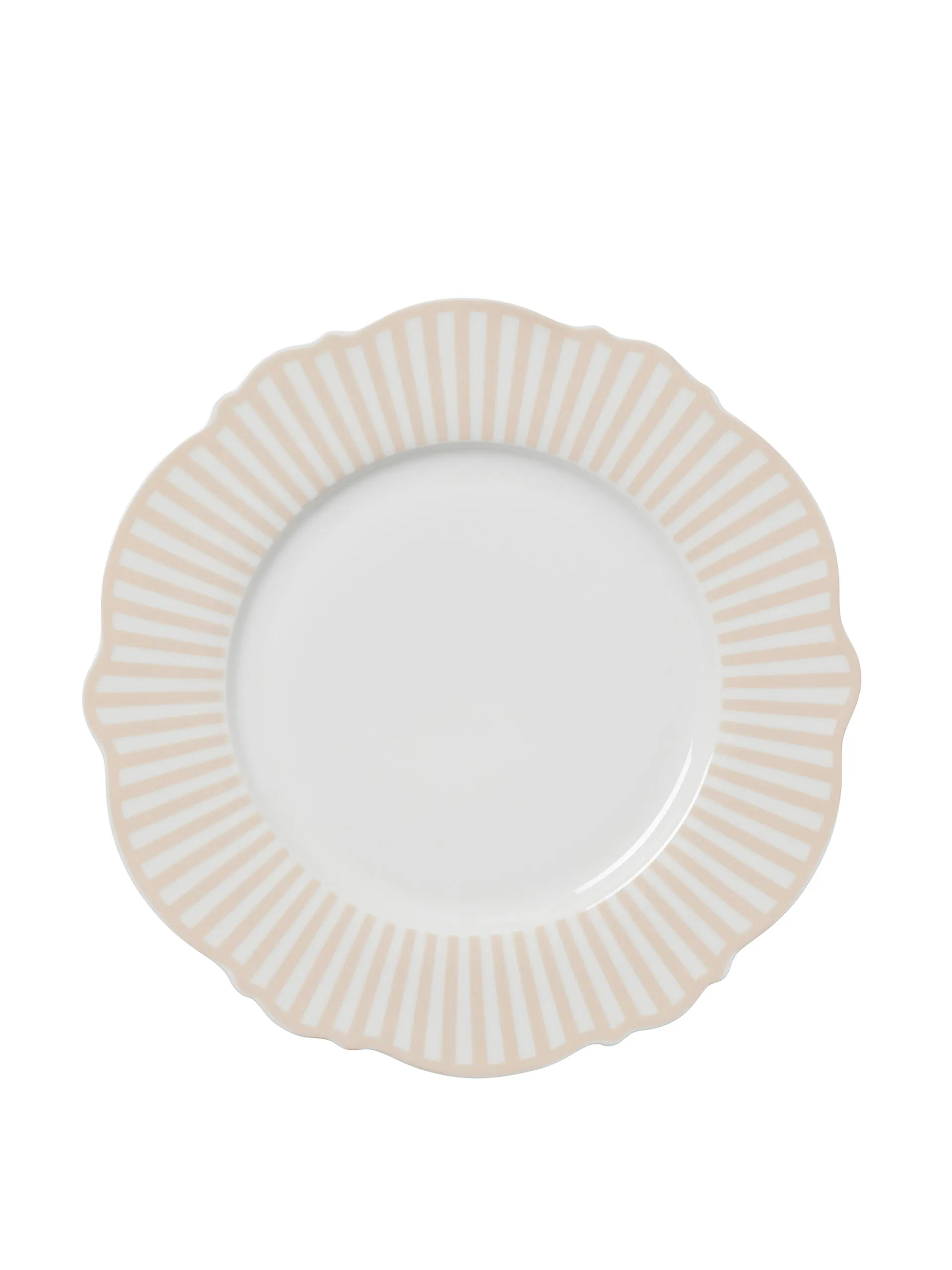 Beige wave dinner plates, set of 4