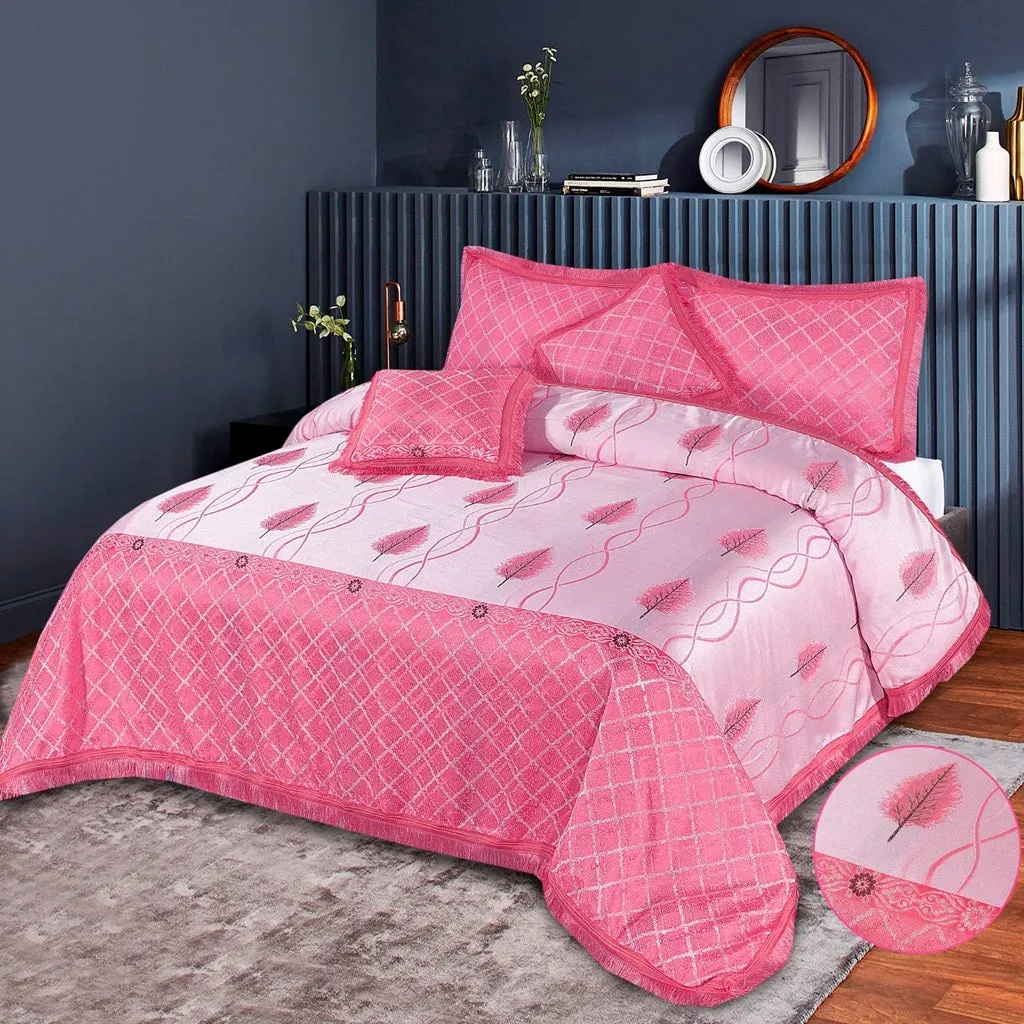 Berserk 5 Pcs Palachi Bed Sheet Set Pink