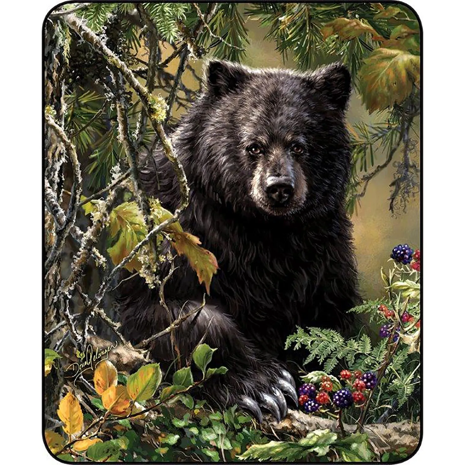 Black Bear Woods Throw Blanket DBF5433