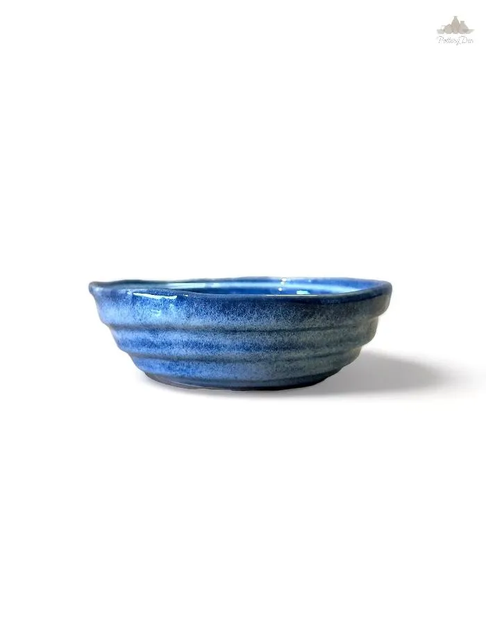 Blue Denim Serving Bowl  | Hand Painted |  Set of 1 | Ceramic Pottery | Ideal for serving food items