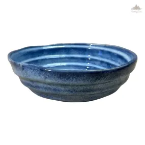 Blue Denim Serving Bowl  | Hand Painted |  Set of 1 | Ceramic Pottery | Ideal for serving food items