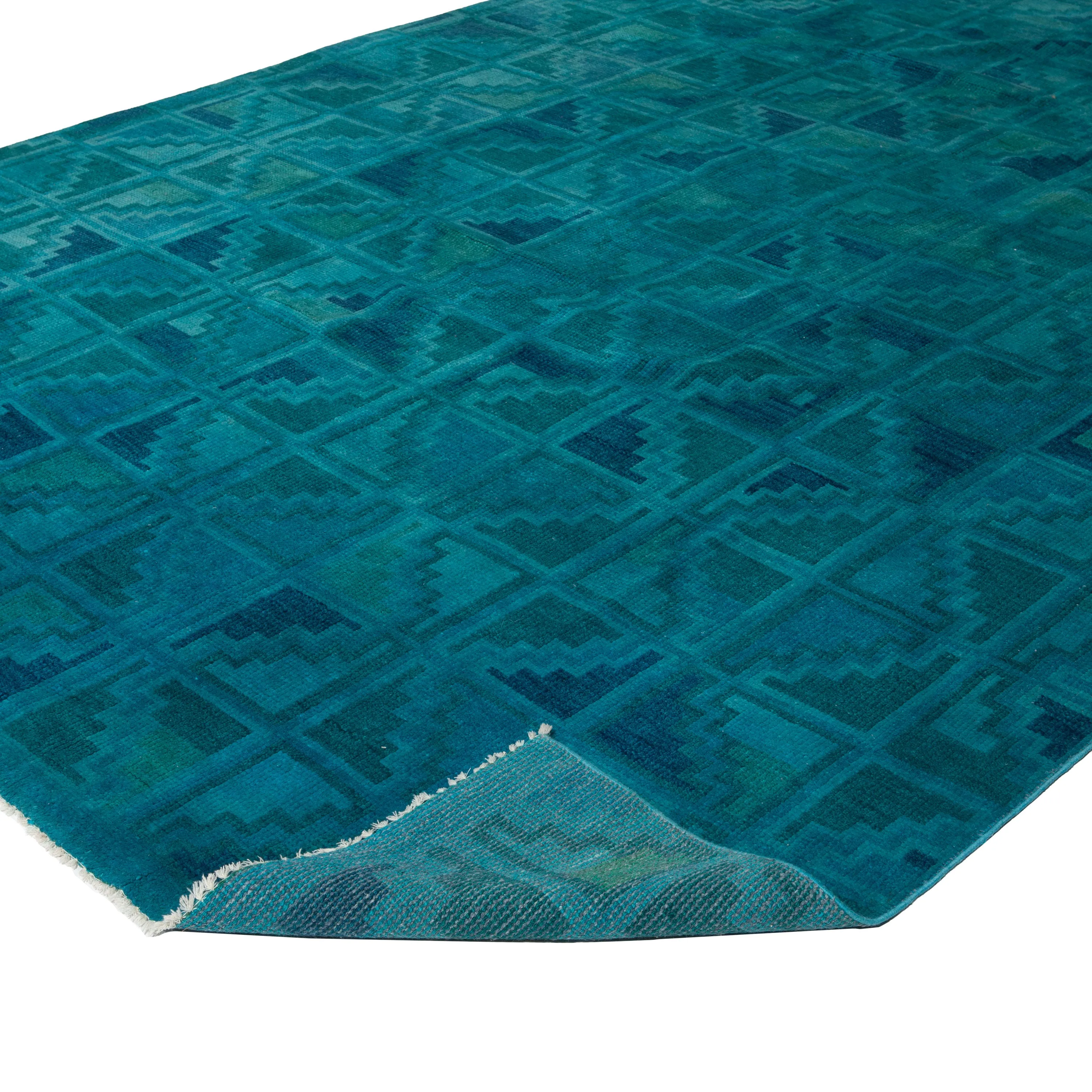 Blue Samsara Wool Rug - 8'9" x 11'6"