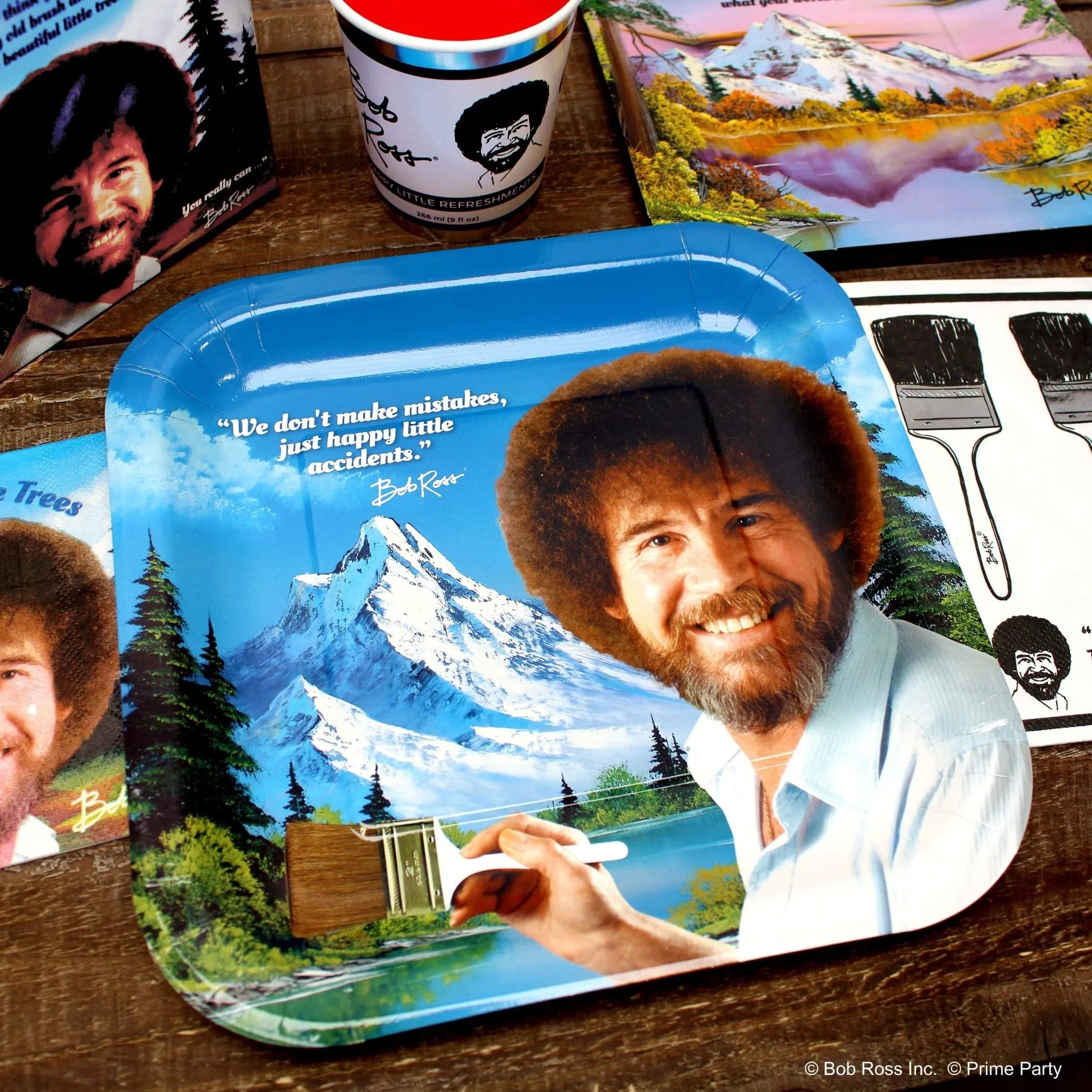 Bob Ross Classic Dinner Plates (8 Pack)