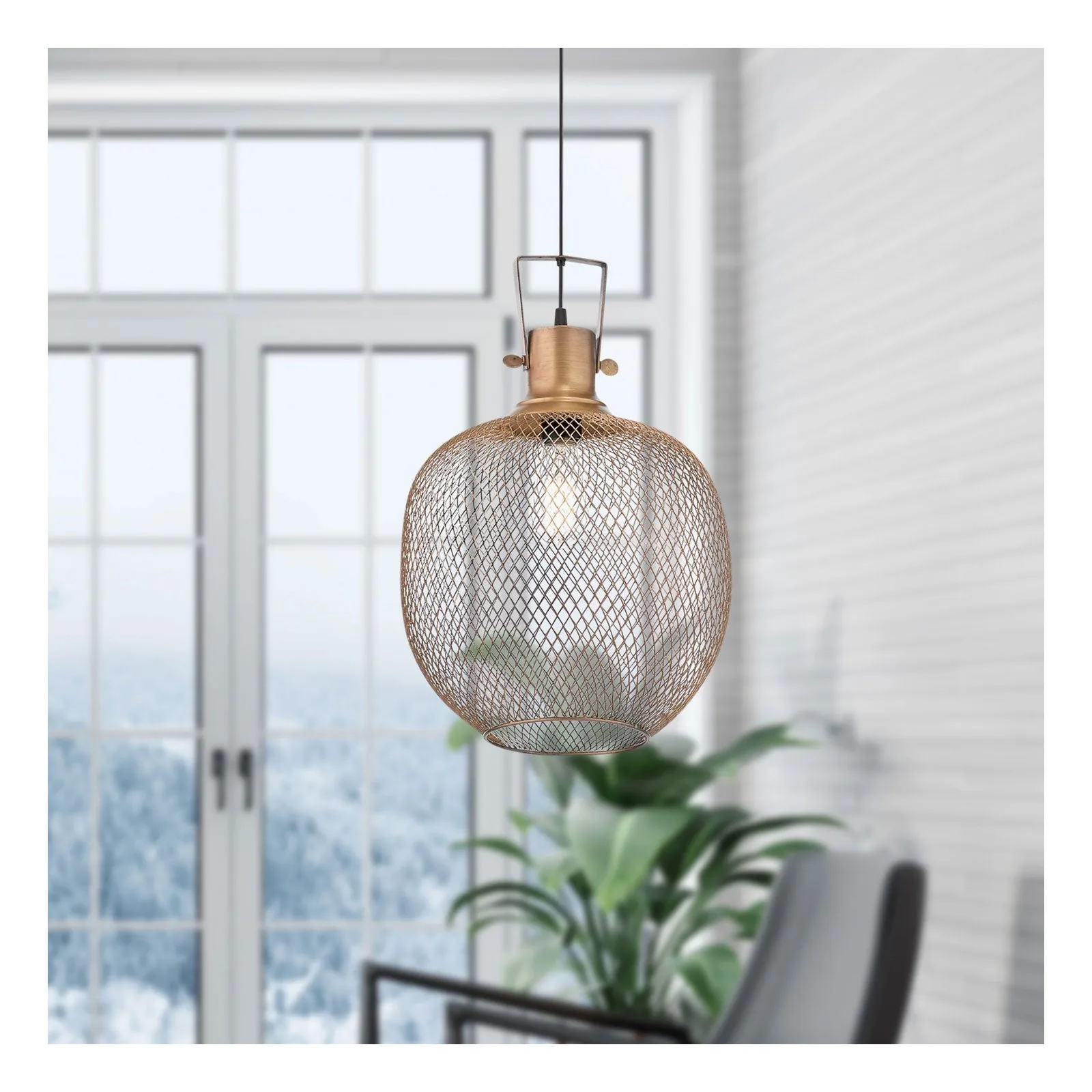 Brass Mesh Pendant Lamp