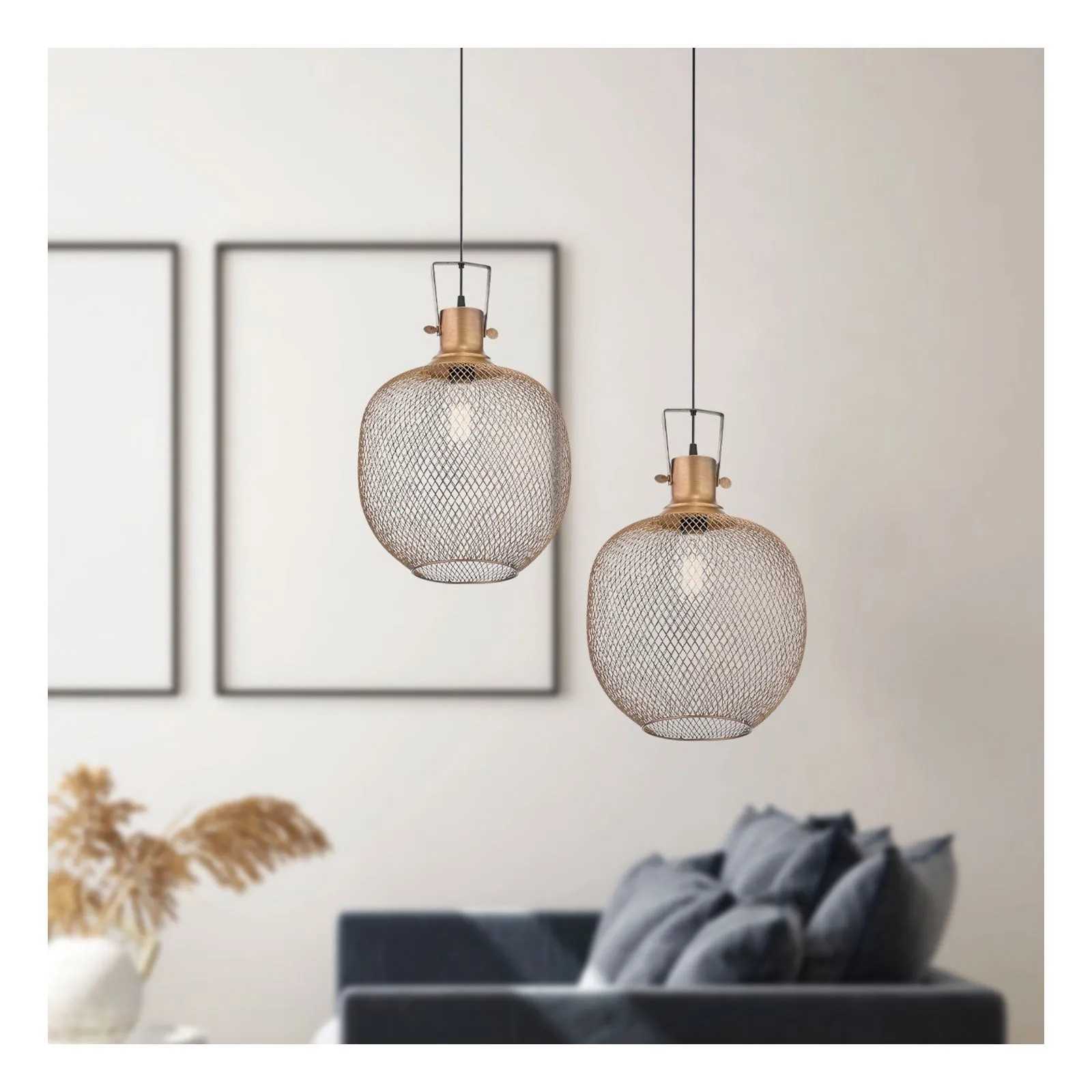 Brass Mesh Pendant Lamp