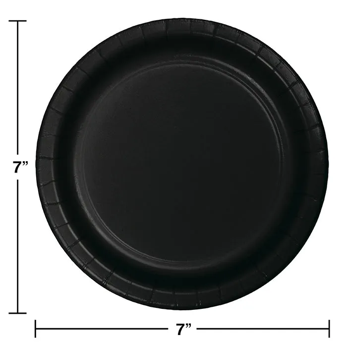 Bulk Black Velvet Paper Dessert Plates (900 per Case)