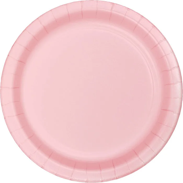 Bulk Classic Pink Sturdy Style Paper Banquet Plates 10.25 inch (240 per Case)