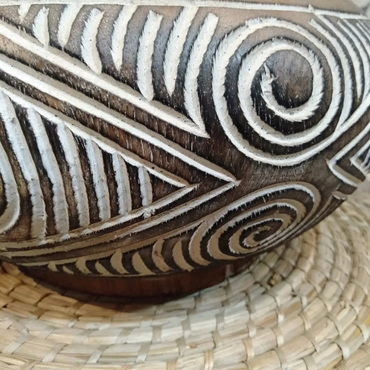 Carved Tribal Wooden Bowl