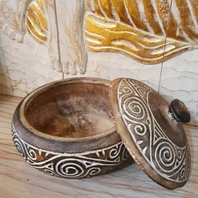 Carved Tribal Wooden Bowl