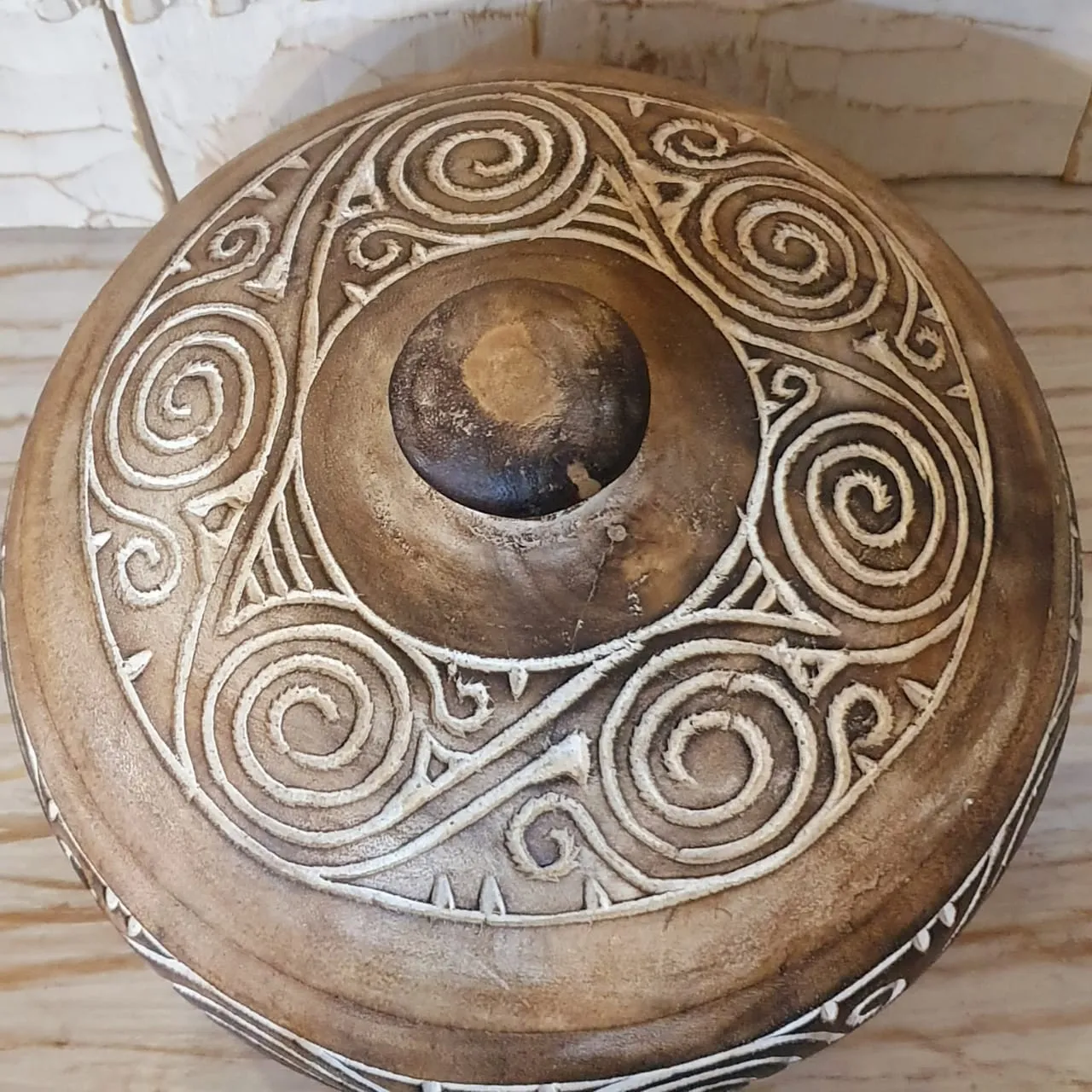 Carved Tribal Wooden Bowl