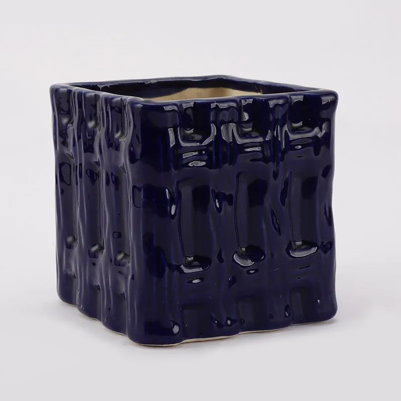 Ceramic Modern Royal Blue  Planter | Blue | Plant Not Included