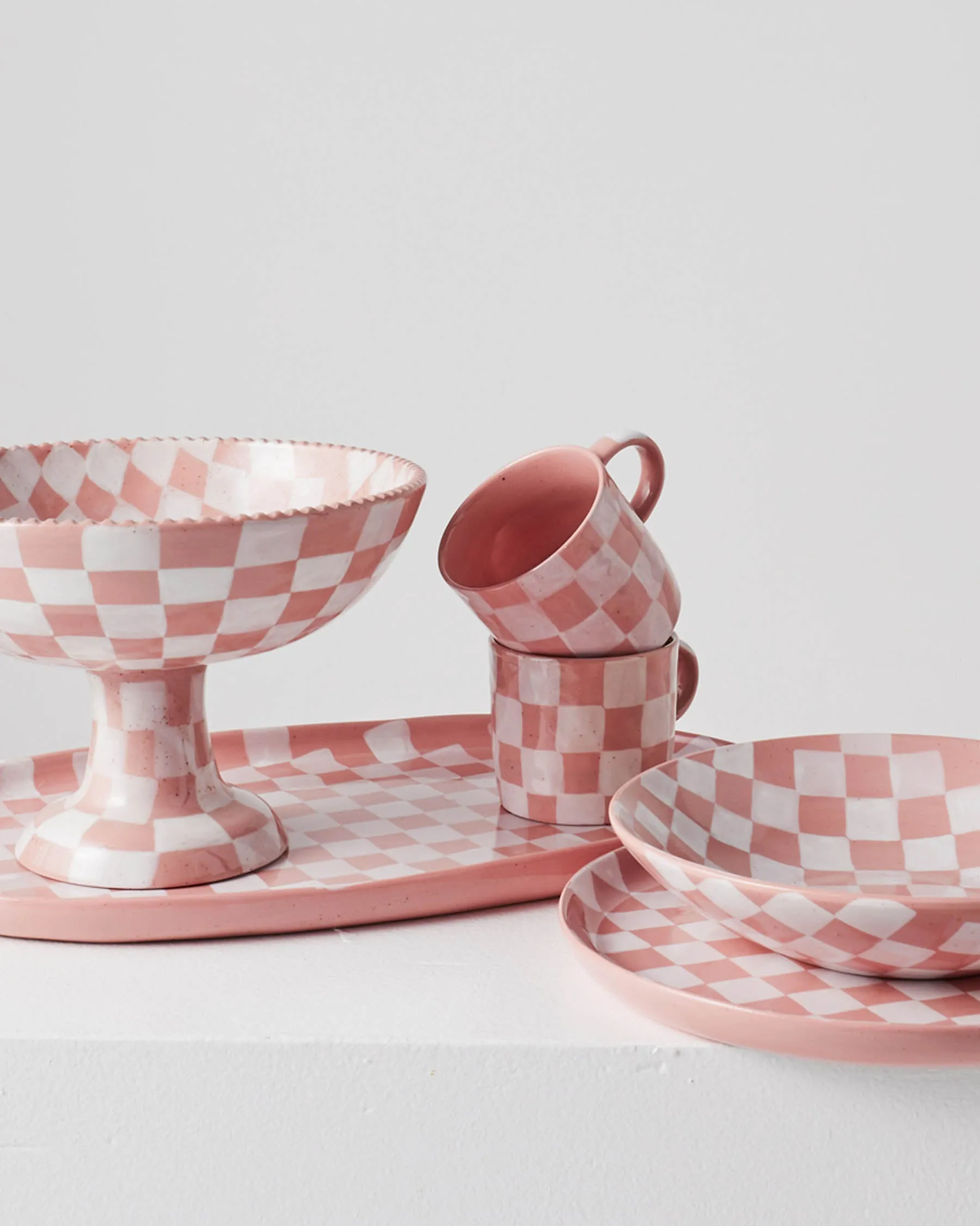 Checkered Bowl 4P Set