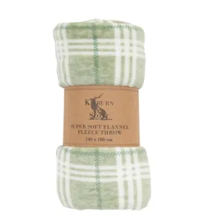 Checkmate Rolled Fleece | Green