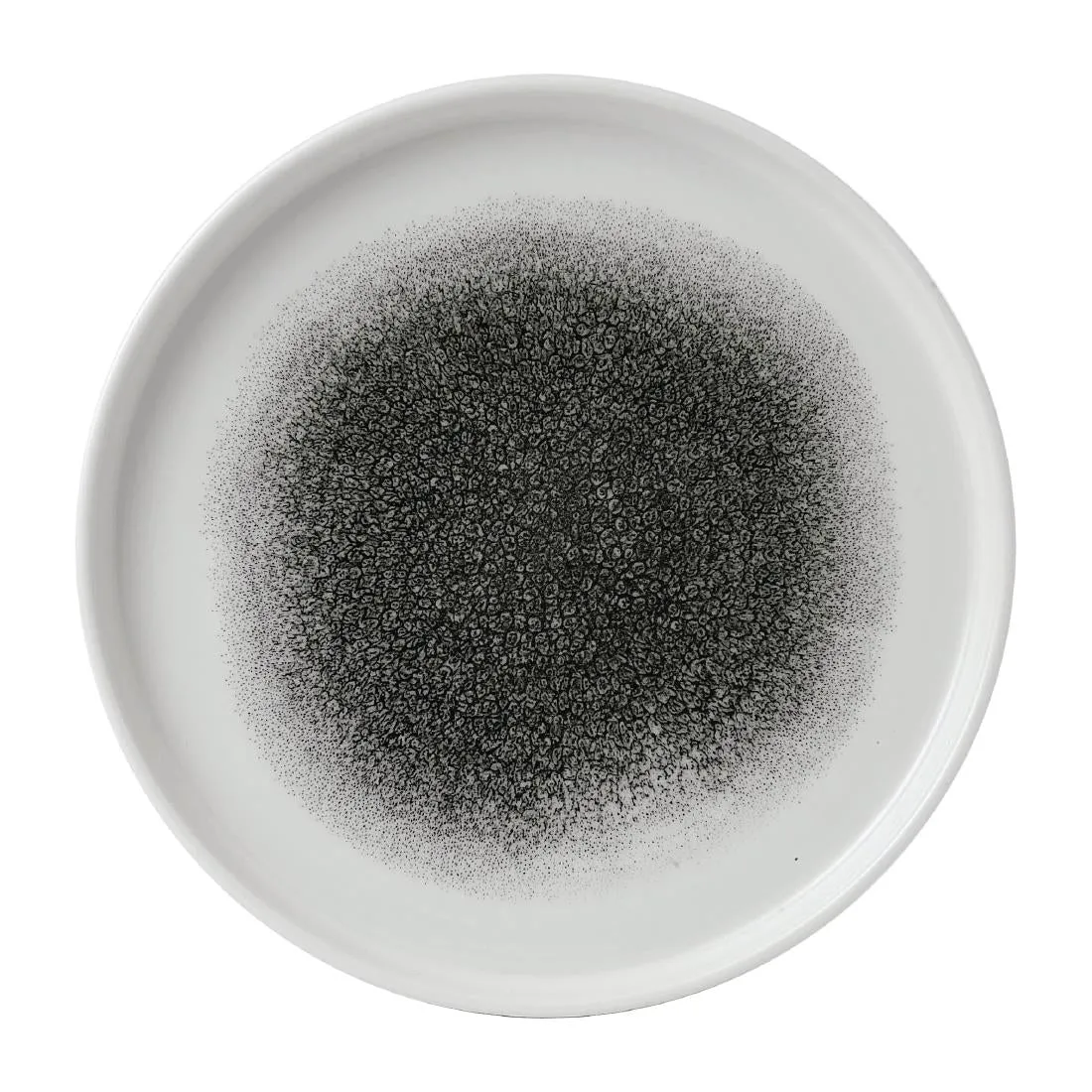 Churchill Raku Walled Plates Quartz Black 218mm (Pack of 6) - FD884