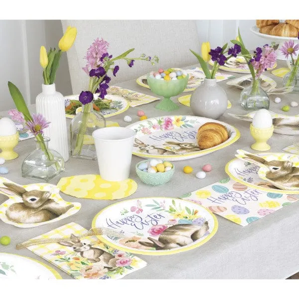 Classic Easter Bunny Shaped Party Plates x 8