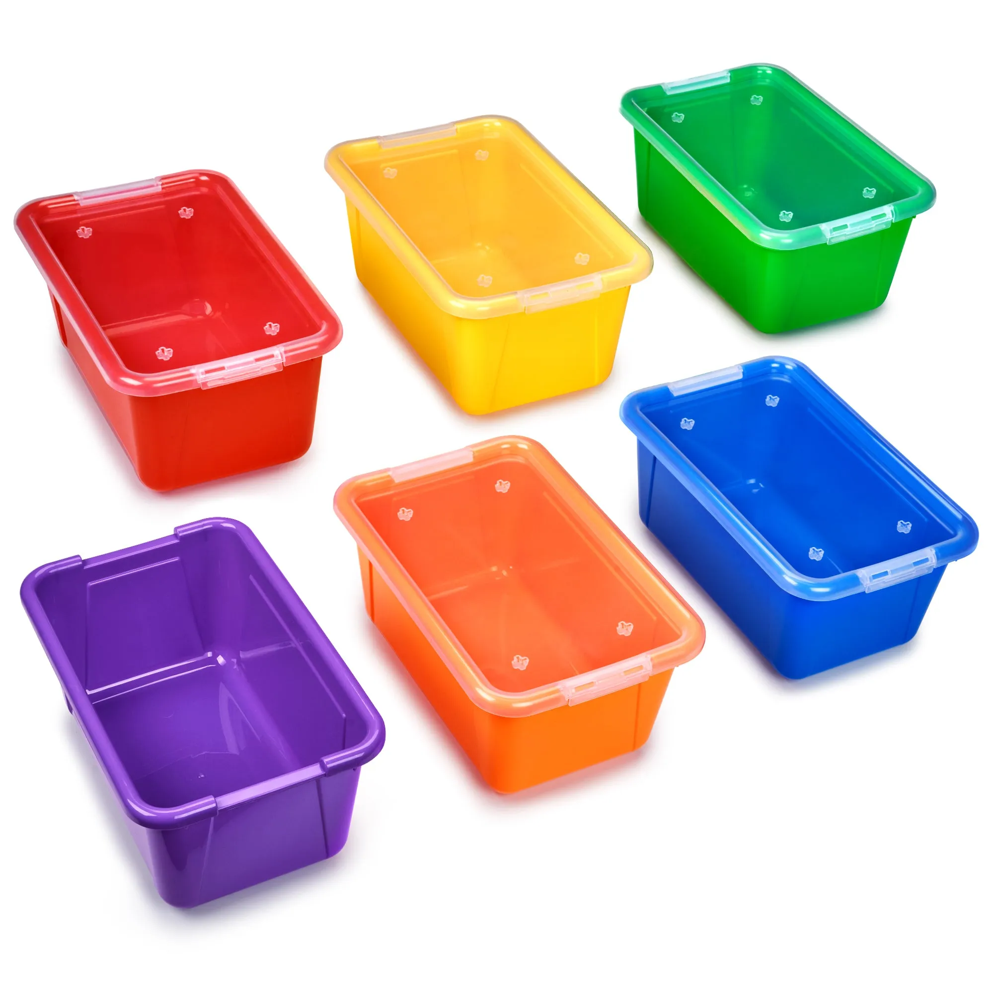 Clear Stackable Plastic Storage Bins with Lids