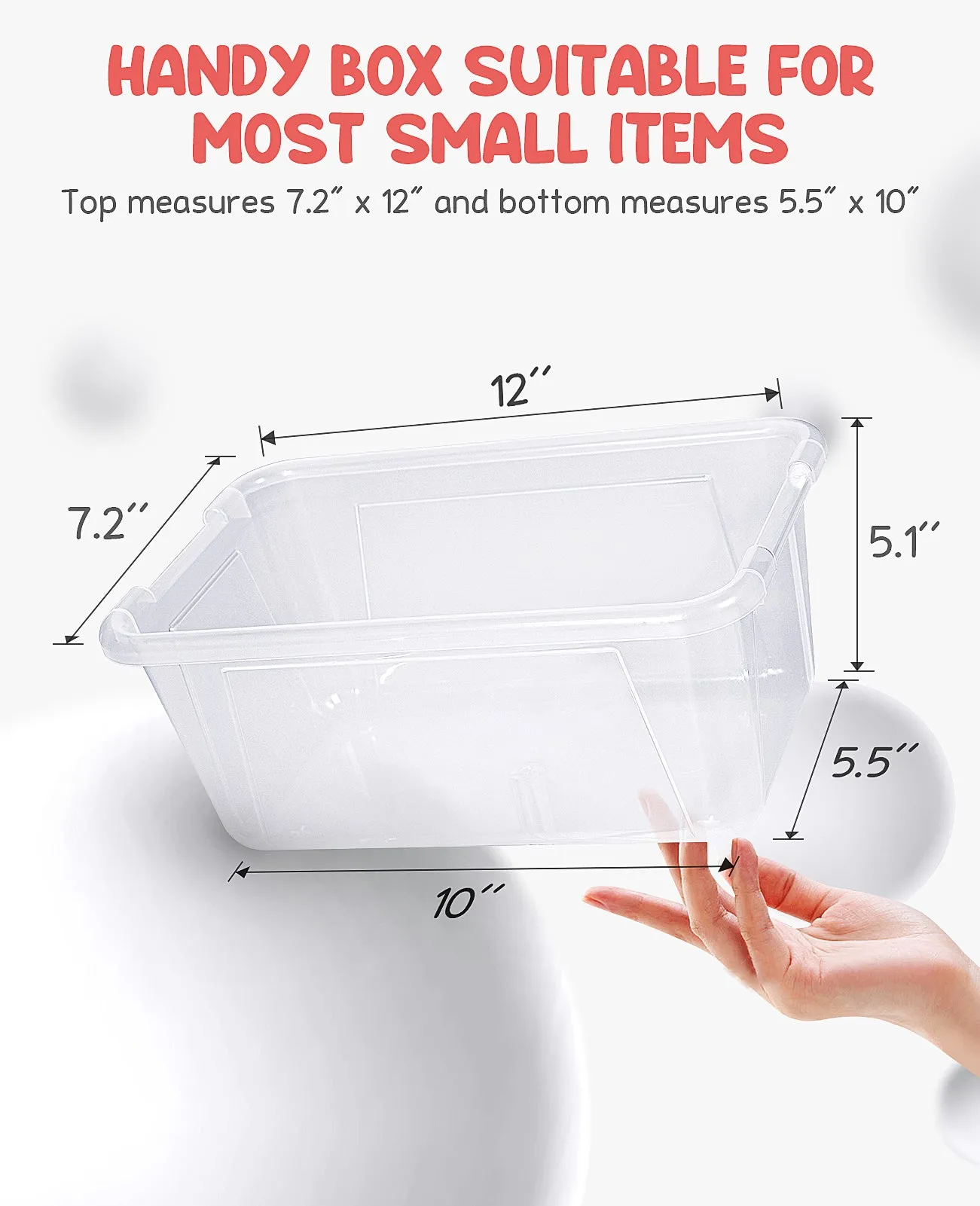 Clear Stackable Plastic Storage Bins with Lids