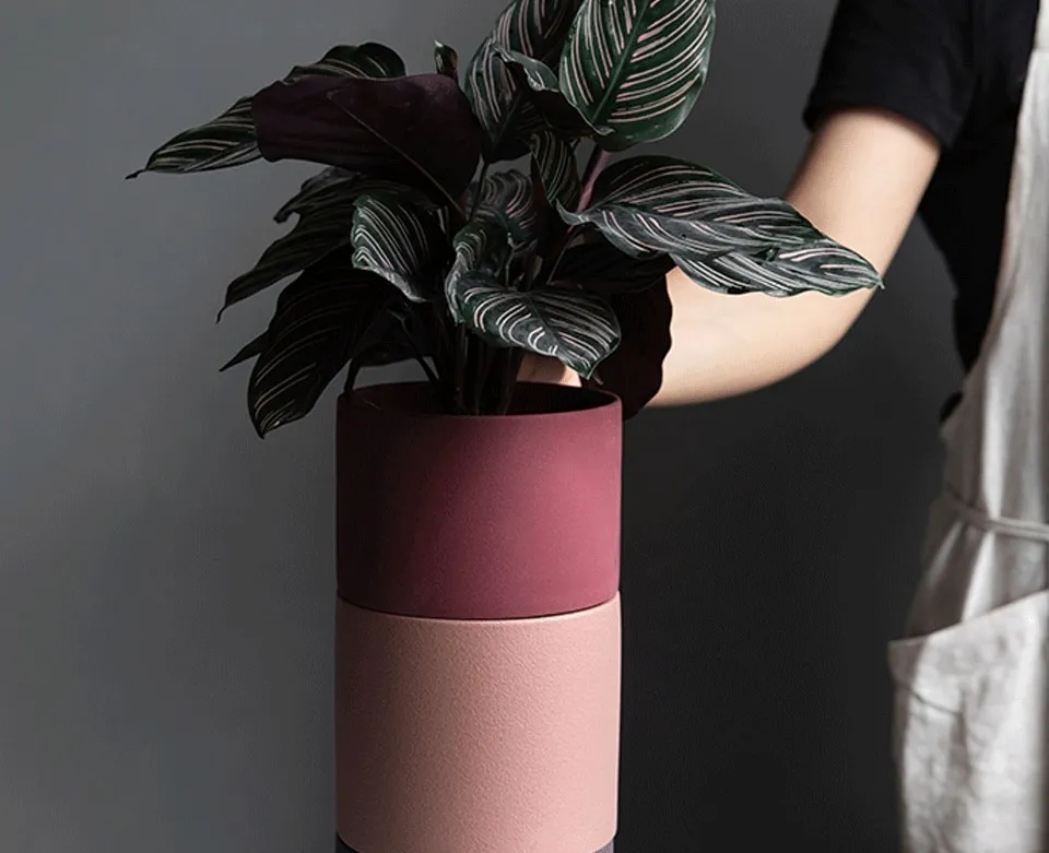 Colorful Porcelain Stackable Planters