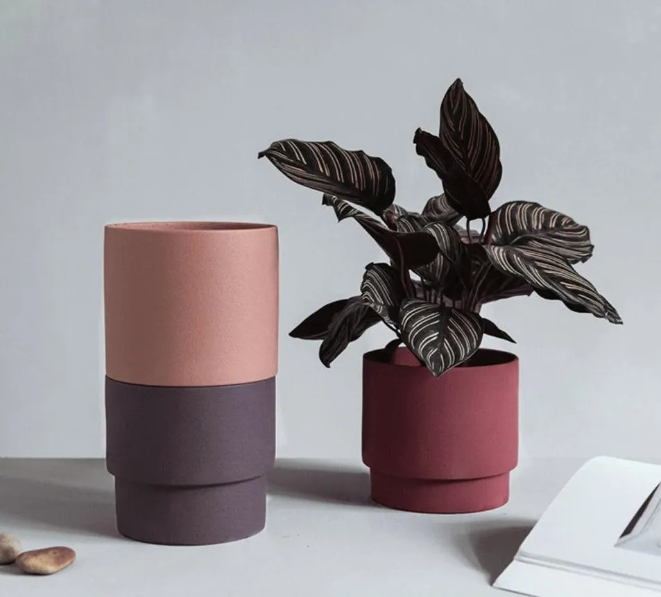 Colorful Porcelain Stackable Planters