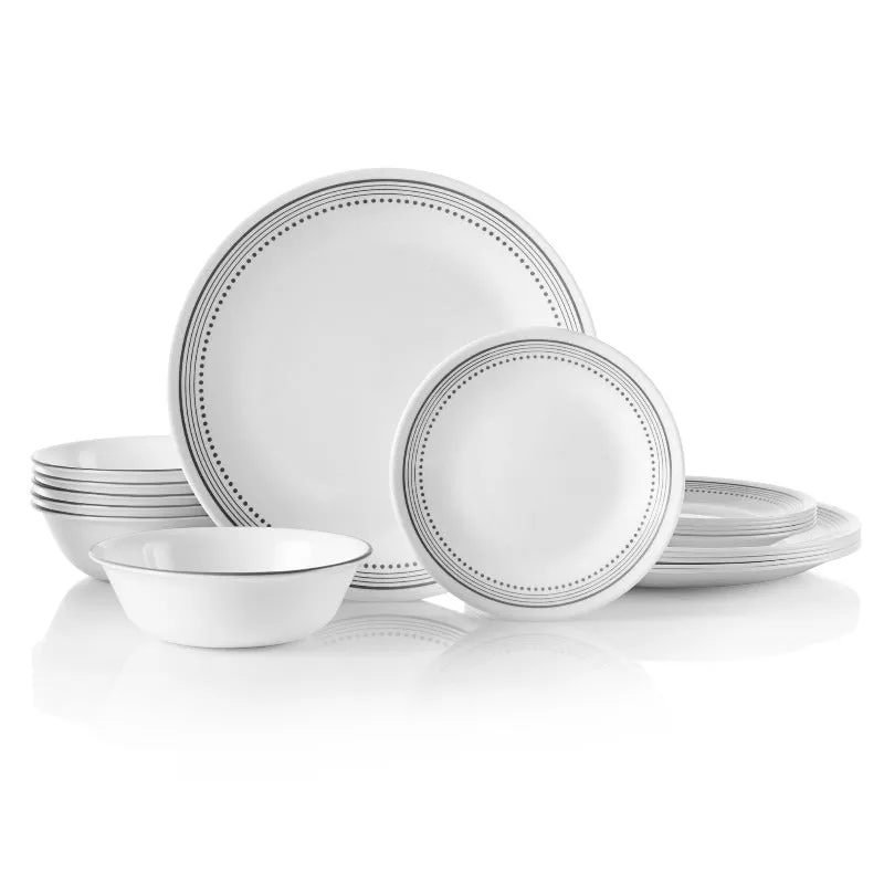 Corelle Mystic Gray 18 Piece Dinner Set