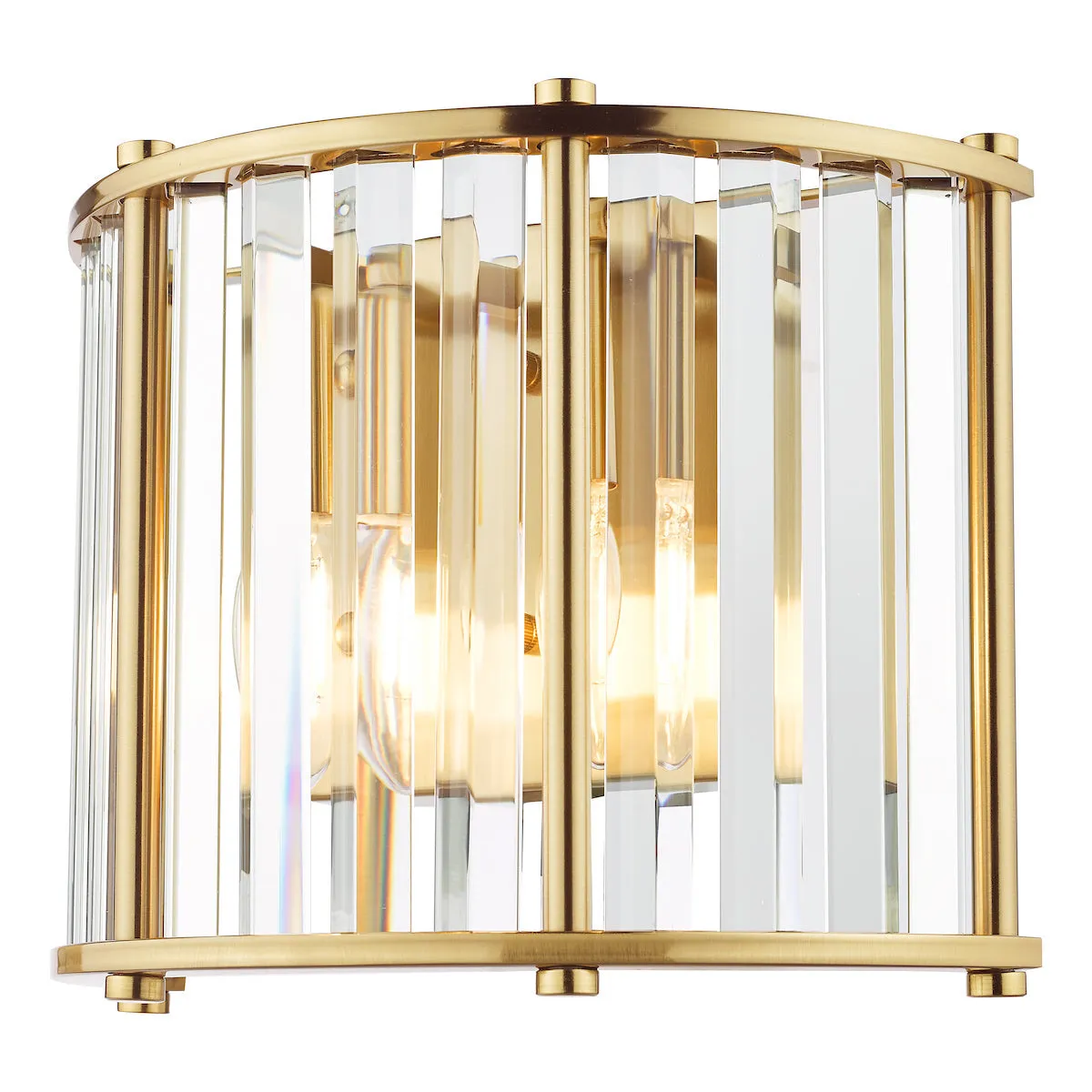 Dar Kiran Wall Light Natural Brass and Glass