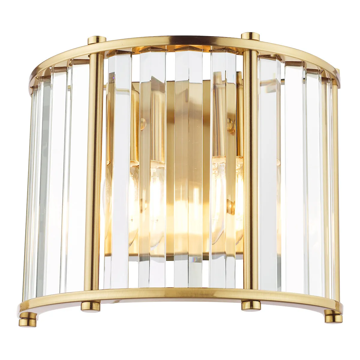 Dar Kiran Wall Light Natural Brass and Glass