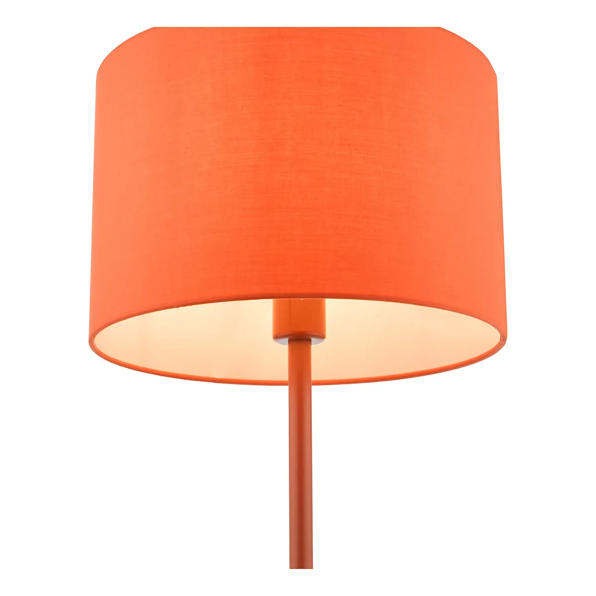 Dar Toledo Table Lamp Satin Orange With Shade