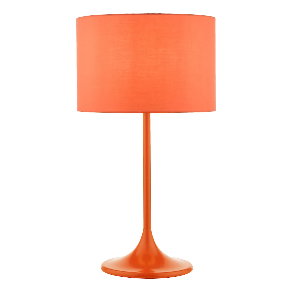 Dar Toledo Table Lamp Satin Orange With Shade