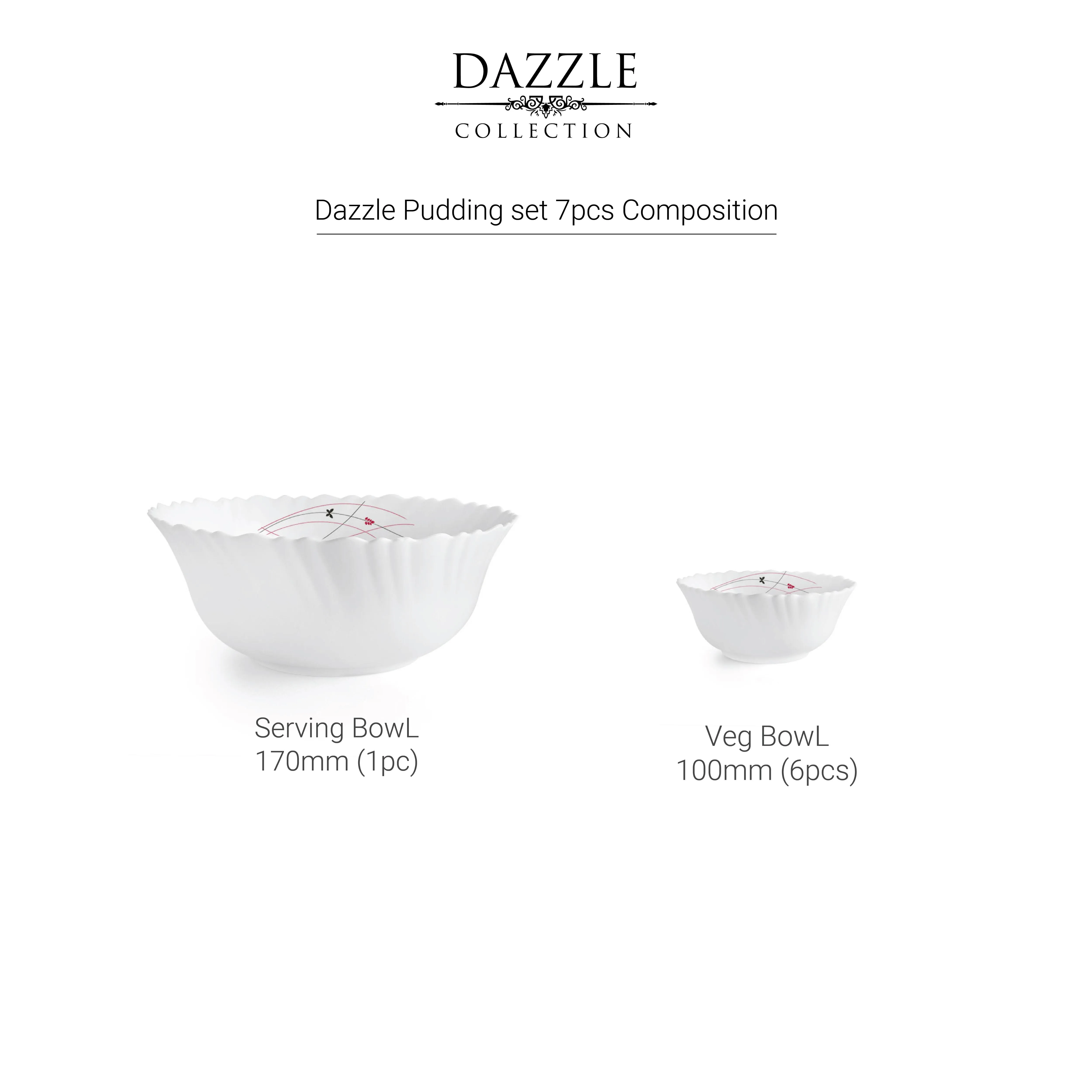 Dazzle Series Pudding Gift Set, 7 Pieces